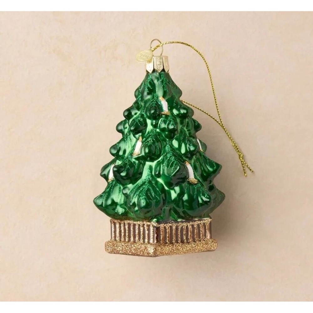 John Derian Target Glass Christmas Tree Ornament 2025 Dated‎ Green  4.25" new
